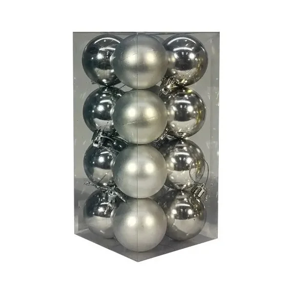 Adornos Navideños Set Bolas De Navidad 5cm X16 Unidades