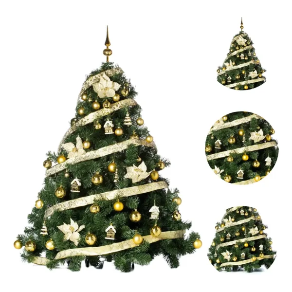 Arbol de Navidad Extra Lujo Patagonia 1,50mts Con Adornos X60