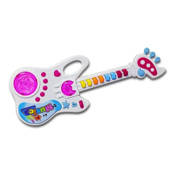 Guitarra Para Niños Juguete Instrumento Musical Luz Y Sonido