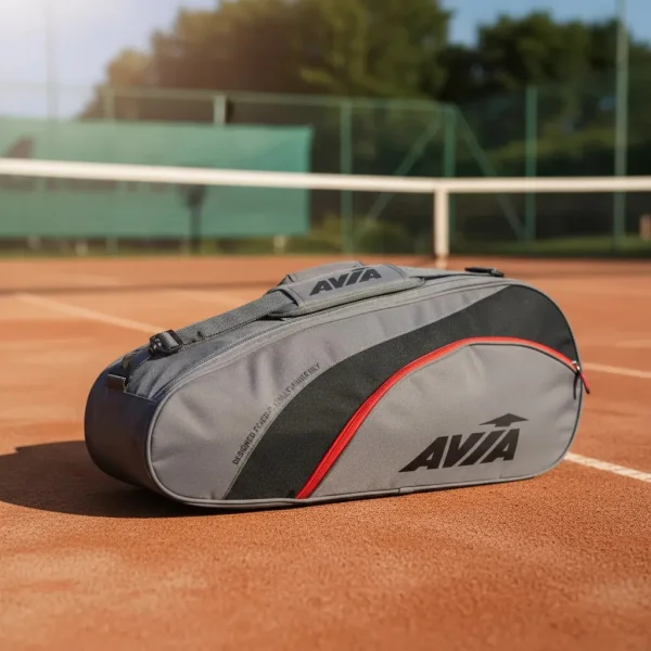 Bolso Deportivo Padel Raquetero Paletero Paletas Grande Gris Oscuro
