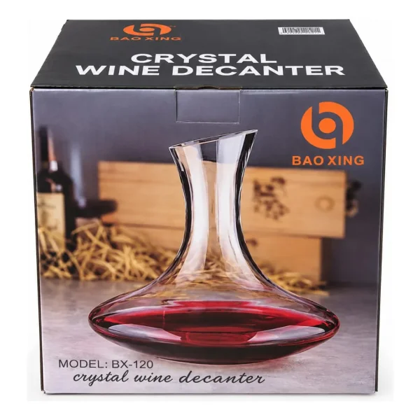 Decantador De Vino Vidrio 1,8l Decanter Aireador Oblicuo