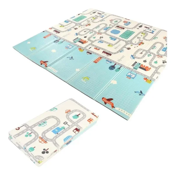 Alfombra Antigolpes Reversible Bebe Plegable 120x180cm