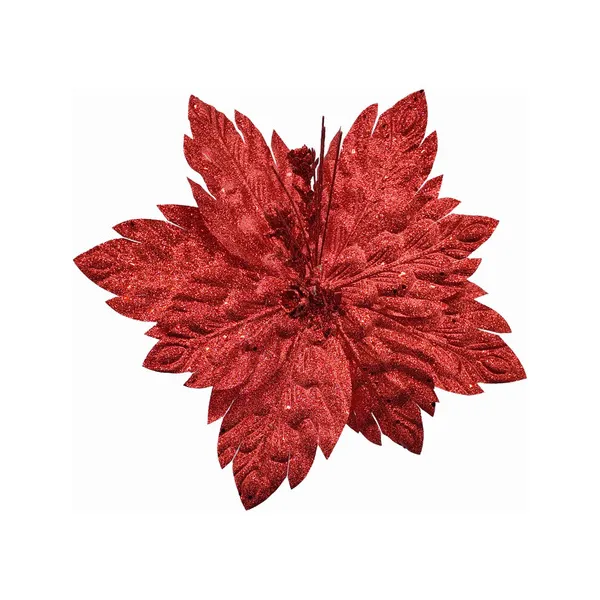 Flor 25cm Rojo Arbol De Navidad Adornos Decoracion