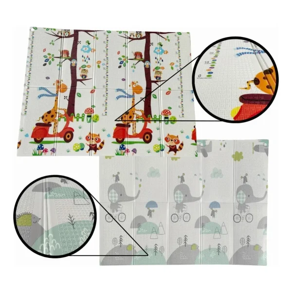 Alfombra Antigolpes Plegable Bebes Reversible 150x200cm