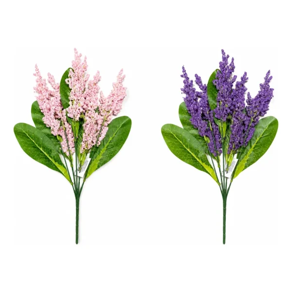 Flor Artificial Ramo Lavanda Astilbe Decoración Hogar 40cm Rosa Claro