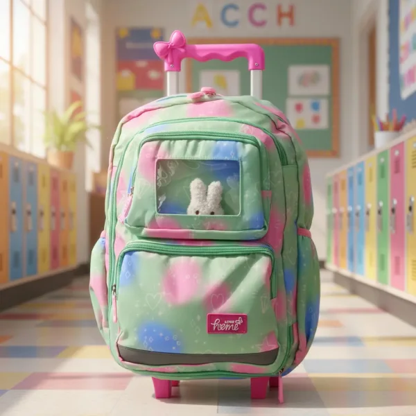 Mochila Carrito Escolar Carro Con Ruedas Infantil + Peluche