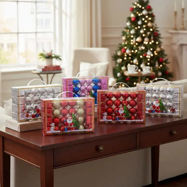 Bolas De Navidad 4cm Valija Adornos Colgante Navideño X24
