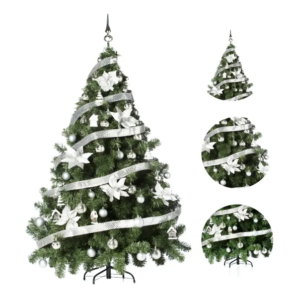 Arbol de Navidad Montañes Deluxe 1.80mts Con Adornos Kit X60