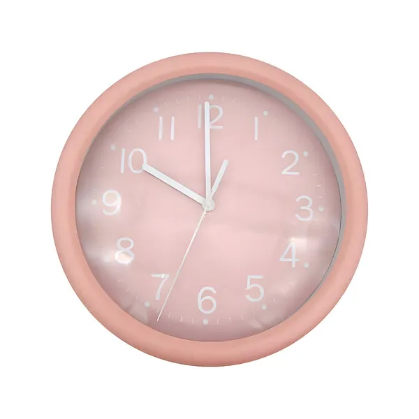 Reloj Decoración Pared De Metal C/vidrio 24cm A Pila