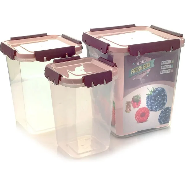 Set X3 Tupper Hermetico Organizador Plastico Frio/caliente