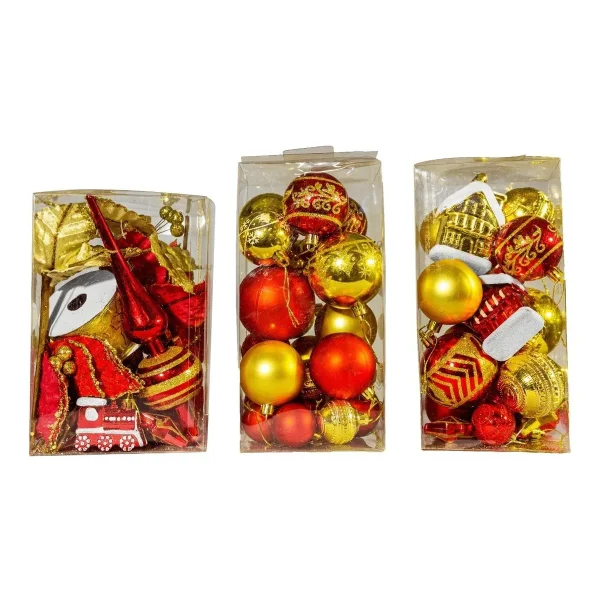Kit Adornos Navidad Rojo Oro 72 Piezas - Envío Gratis!
