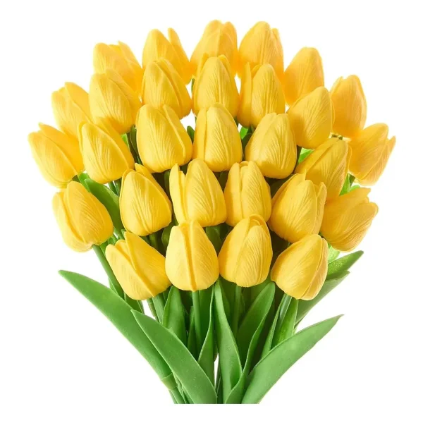 Tulipan Artificial Flores Artificiales Decoracion Ramo X5