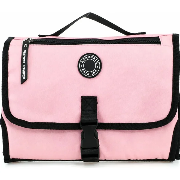 Bolso Maternal Pañalero Cambiador Bandolera Organizador Bebe Rosa
