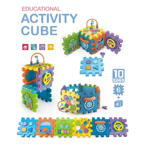 Juguete Montessori Educativo Cubo Didáctico Musical Bebe Multicolor