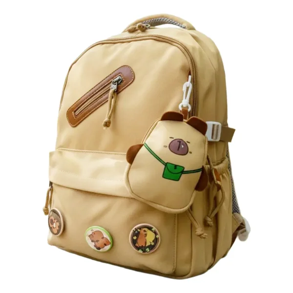 Mochila Infantil Escolar Urbana Capibara Con Monedero