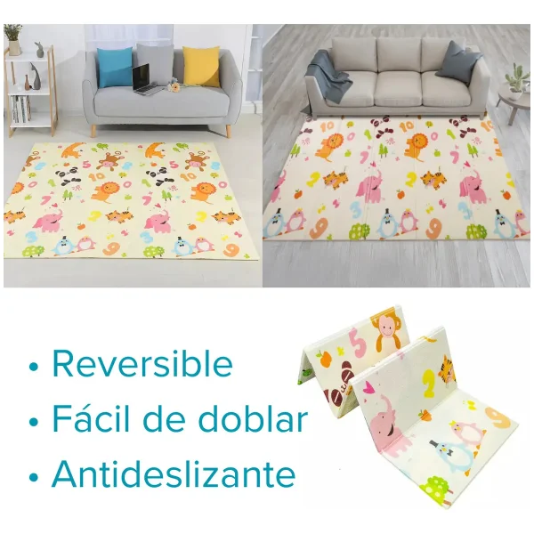 Alfombra Antigolpes Plegable Bebes Reversible 150x200cm