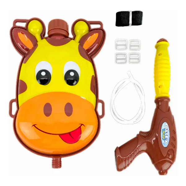 Pistola De Agua Mochila De Jirafa Lanza Agua Recargable