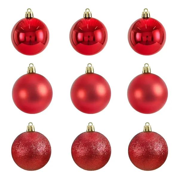 Bolas De Navidad 6cm Adornos Navideños Tubo X20 Esferas