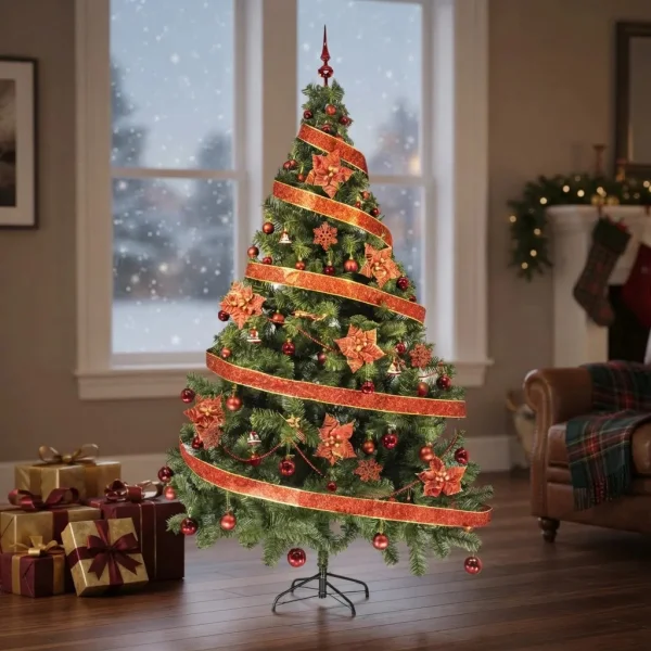 Arbol De Navidad Tronador Lujo 2,10mts Con Adornos Kit X60