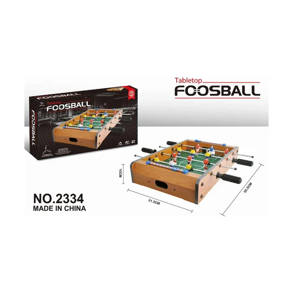 Juego De Mesa Mini Futbolito Metegol De Madera Marron