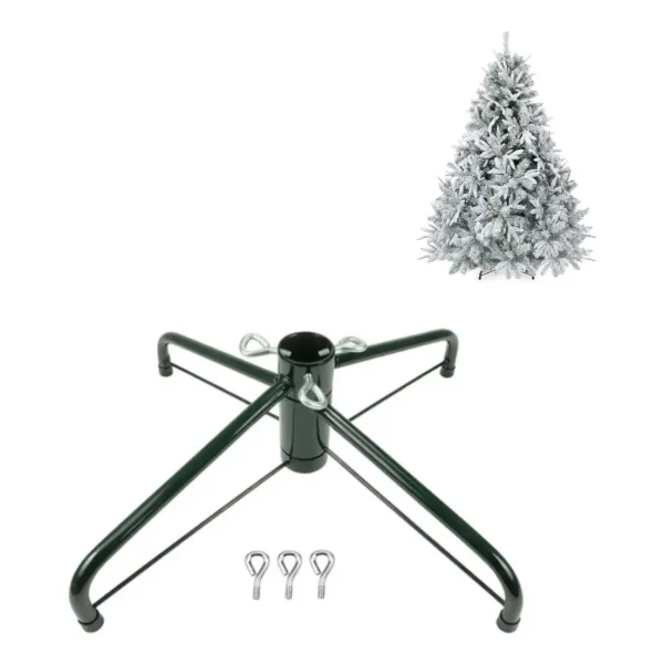 Arbol De Navidad Fabesa Pino Nevado Flock 1.80mts Base Metal Nevado