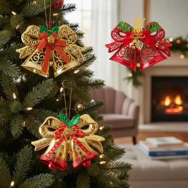Campanas Navideñas Decoracion Navidad Adornos Para El Arbol
