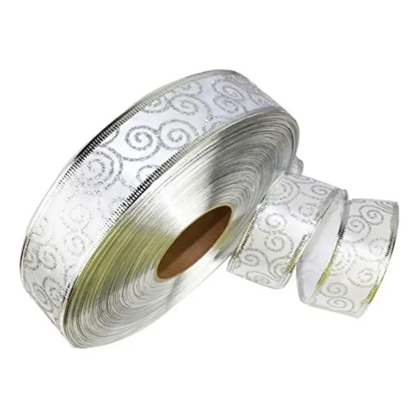 Cintas Navideñas Adornos Glitter 5cm 2,70mts Navidad