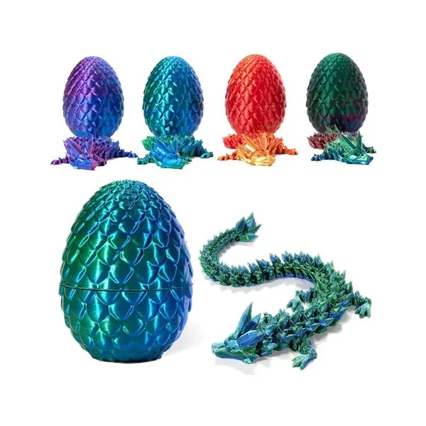 Dragón Articulado Impresión 3d Huevo Sorpresa Coleccionable