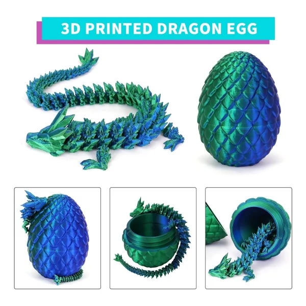 Dragón Articulado 3d Huevo Sorpresa Figura Coleccionable
