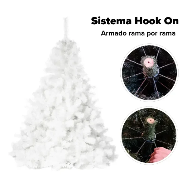 Arbol de Navidad Extra Lujo Patagonia Blanco 1,80mts