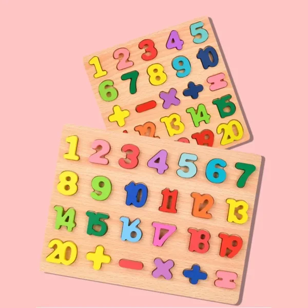 Juguete Didactico Madera Letras Abecedario Puzzle Colores