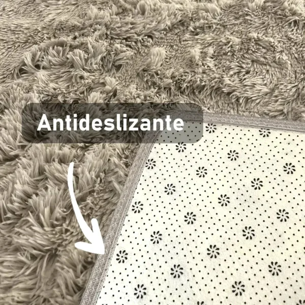 Alfombra Tapete Pelo Largo Nórdica Antideslizante 60x100cm 100 M 60 M Gris
