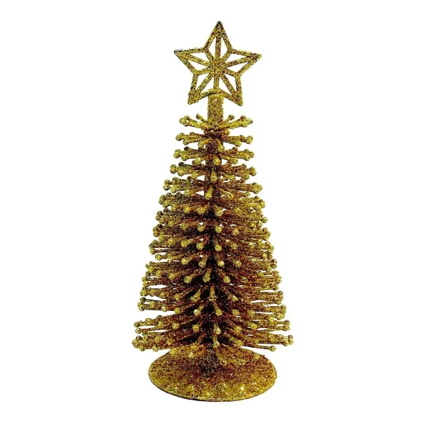 Arbol Navidad Para Mesa 20cm Decoracion Navideña Dorado