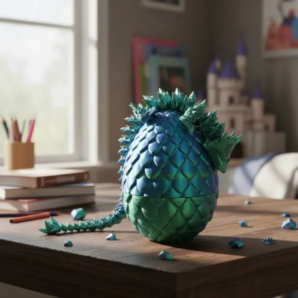 Dragón Articulado Impresión 3d Huevo Sorpresa Coleccionable