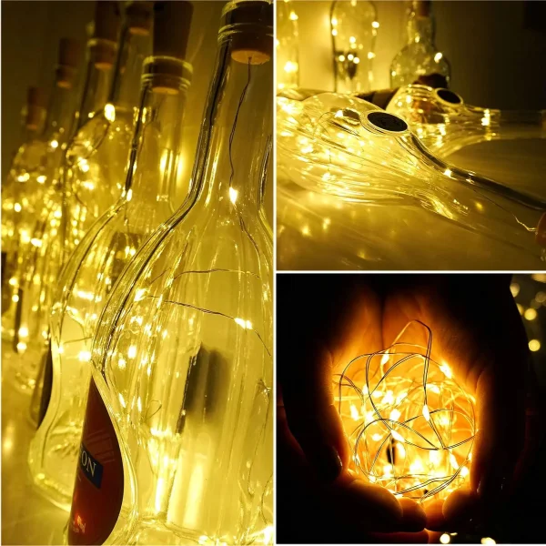 Tira De Luces Alambre Led 3 Mts Corcho Botella Decoracion
