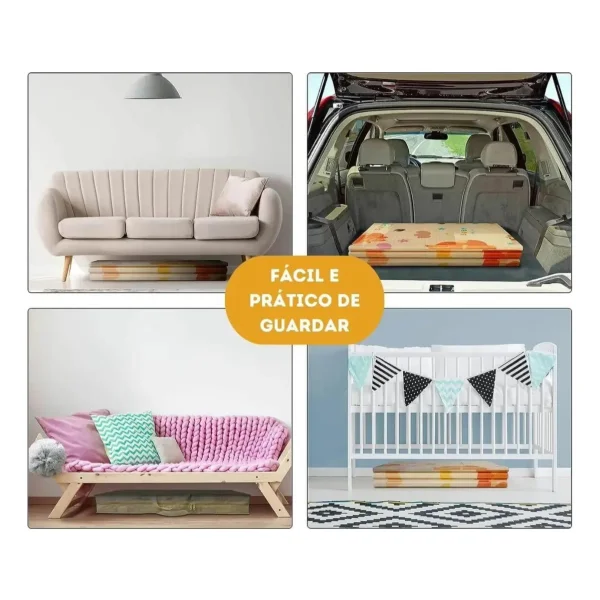 Alfombra Antigolpes Plegable Bebes Reversible 120x180cm