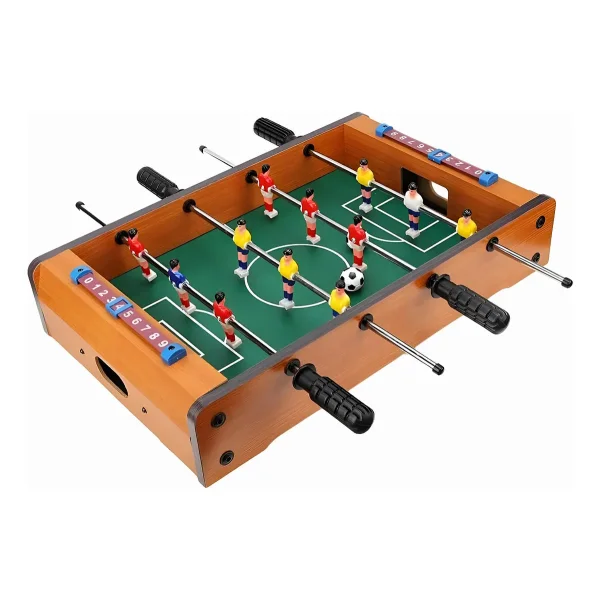 Juego De Mesa Mini Futbolito Metegol De Madera Marron