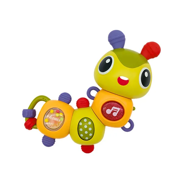 Sonajero Bebe Oruga Movil Luz Didactico Para Bebe