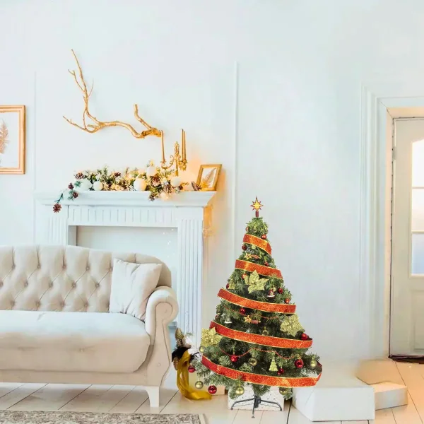 Arbol De Navidad Tronador Lujo 1,50mts Con Adornos Kit X40