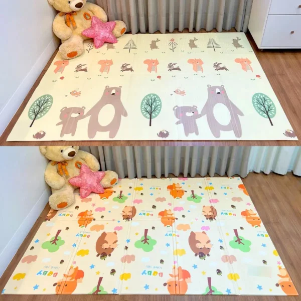 Alfombra Antigolpes Reversible Bebe Plegable 120x180cm