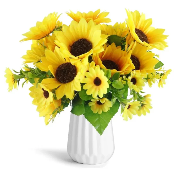 Ramo Girasol Artificial Expreso Polar 30cm Decoración Amarillo