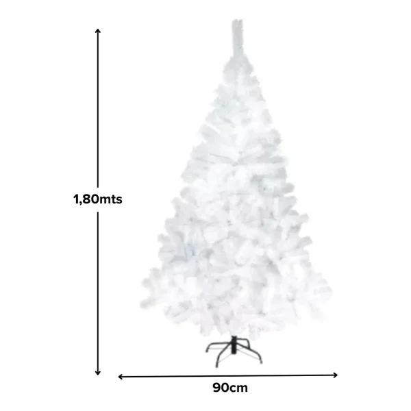 Arbol De Navidad Tronador De Lujo Blanco 1,80mts
