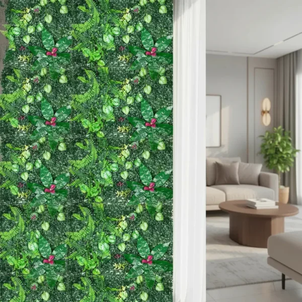 Jardín Vertical Cesped Flores Muro Artificial Verde Pack X10 Verde