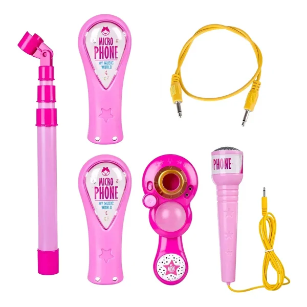 Micrófono Infantil Karaoke Luces Conexión Mp3 Celular