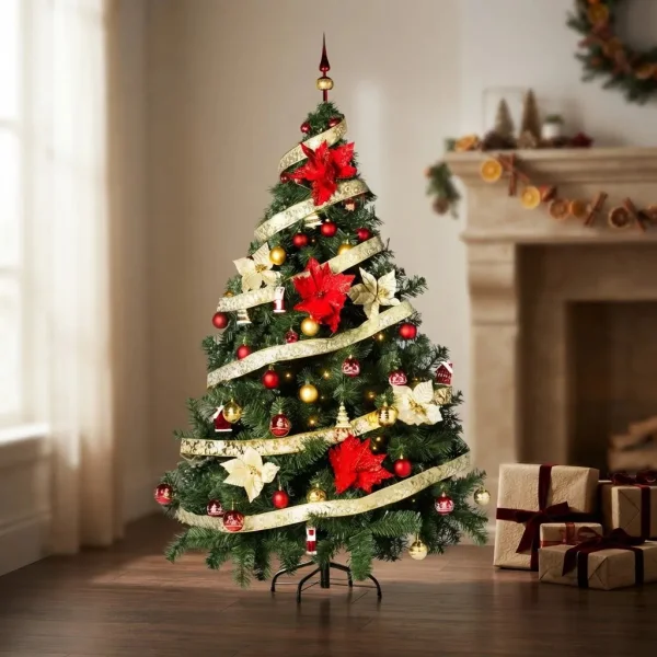 Arbol de Navidad Montañes Deluxe 1.80mts Con Adornos Kit X60