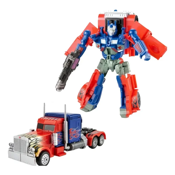 Juguete Robot Transformable Auto Camion Con Accesorios 20cm Auto Amarillo