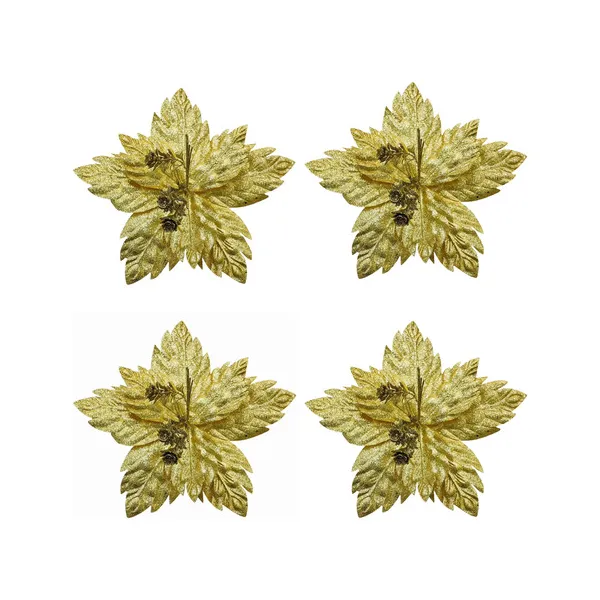 Flor 25cm Oro Arbol De Navidad Adornos X4u Decoración