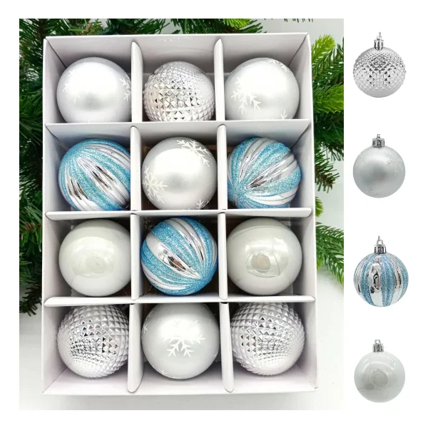 Navidad Adornos Bolas Navideñas Decoradas 6cm X48 Decoración