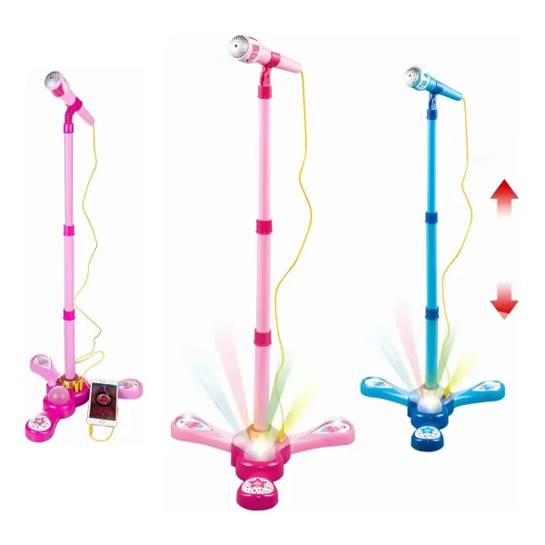 Micrófono Infantil Karaoke Luces Conexión Mp3 Celular