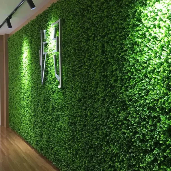 Jardin Vertical Artificial Muro Verde Frondoso Panel Plantas Verde/rosa